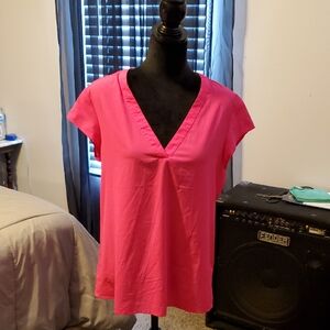 💥5/$50 Boston Proper Pink Cap Sleeve Relaxed Blouse